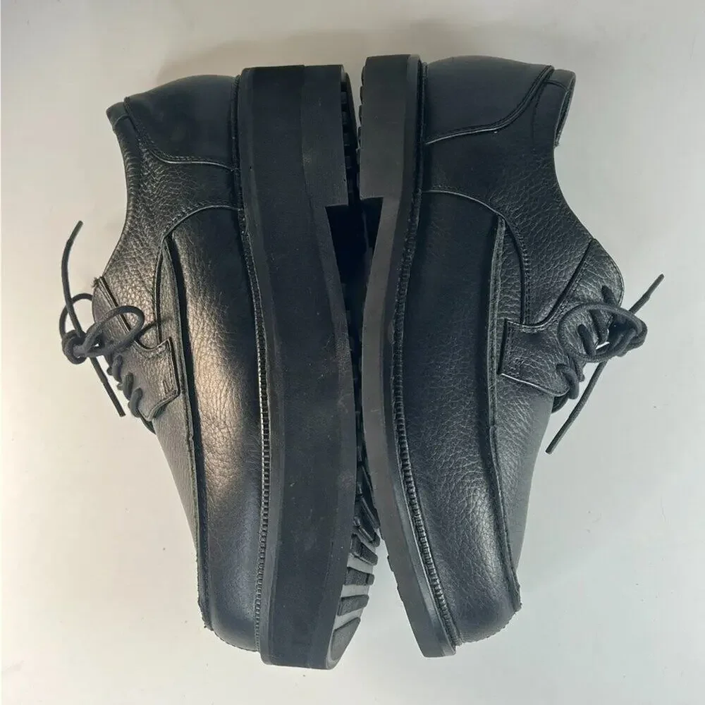 Apex Uneven Legs Lexington Black Leather Oxford Dress Shoes Men 9.5 NWOT